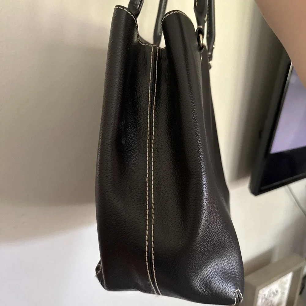 KATE SPADE Wellesley Quinn Black Leather Tote Purse Satchel Large